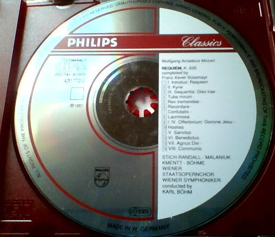 Wolfgang Amadeus Mozart , Karl Böhm , Teresa Stich-Randall , Ira Malaniuk , Waldemar Kmentt , Kurt Böhme , Wiener Staatsopernchor , Wiener Symphoniker - Requiem | Philips (420 772-2) - 4