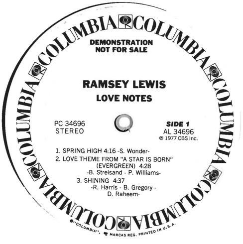 Ramsey Lewis - Love Notes | Columbia (PC 34696) - 4 Ramsey Lewis - Love Notes | Columbia (PC 34696) - 4