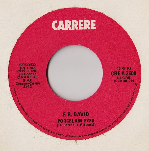 F.R. David - I Need You | Carrere (CRE A 3508) - 4 F.R. David - I Need You | Carrere (CRE A 3508) - 4