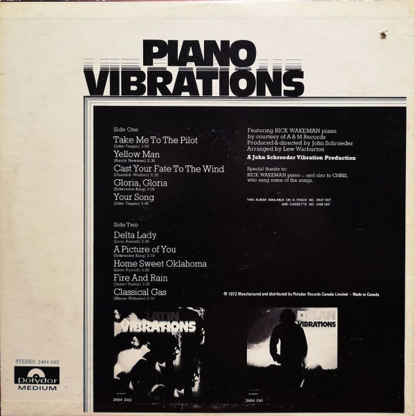 John Schroeder - Piano Vibrations [Vinyl] | Polydor (2484 042) - 3