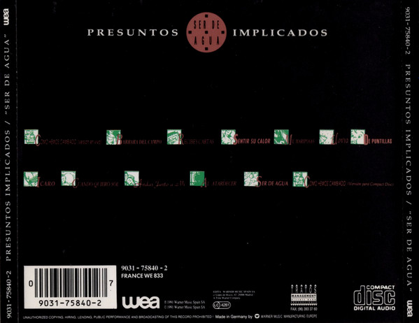 Presuntos Implicados - Ser De Agua | WEA (9031-75840-2) - 2 Presuntos Implicados - Ser De Agua | WEA (9031-75840-2) - 2
