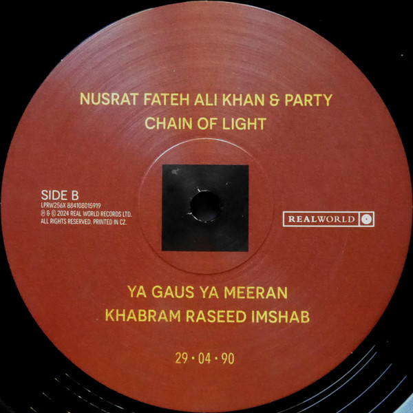 Nusrat Fateh Ali Khan - Chain Of Light | Real World Records (LPRW 256X) - 4
