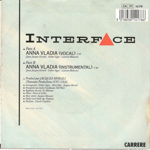 Interface - Anna Vladia | Carrere (14.178) - 2