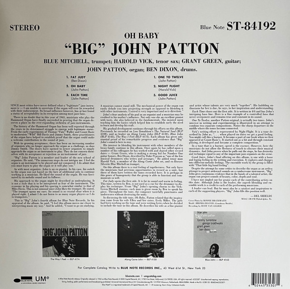 John Patton - Oh Baby! | Blue Note (4535307) - 2