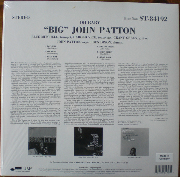 John Patton - Oh Baby! | Blue Note (4535307) - main