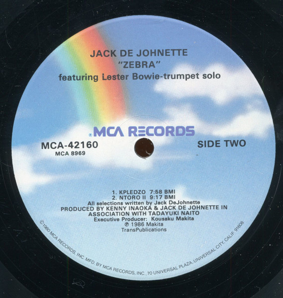Jack DeJohnette  Featuring Lester Bowie - Zebra | MCA Records (MCA-42160) - 4