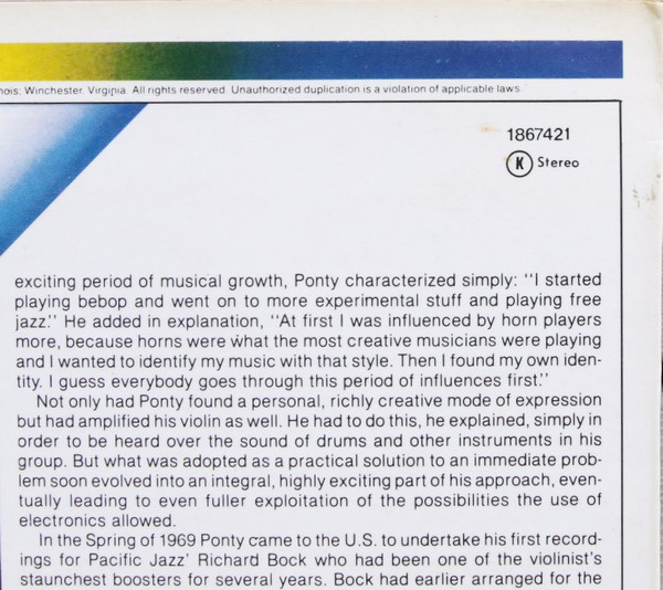 Jean-Luc Ponty - Live At Donte's | Blue Note (1867421) - 4