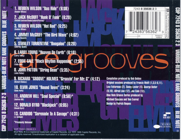 Various - Blue Note Rare Grooves | Blue Note (CDP 7243 8 35636 2 3) - 2