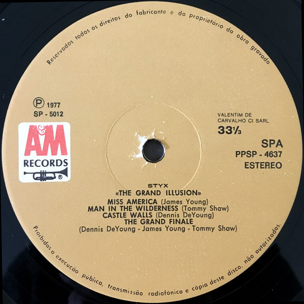 Styx - The Grand Illusion | A&M Records (PPSP-4637) - 4