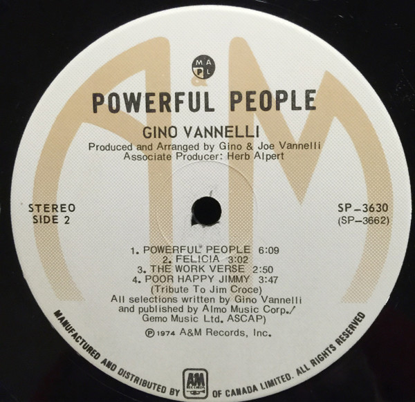Gino Vannelli - Powerful People | A&M Records (SP-3630) - 4 Gino Vannelli - Powerful People | A&M Records (SP-3630) - 4