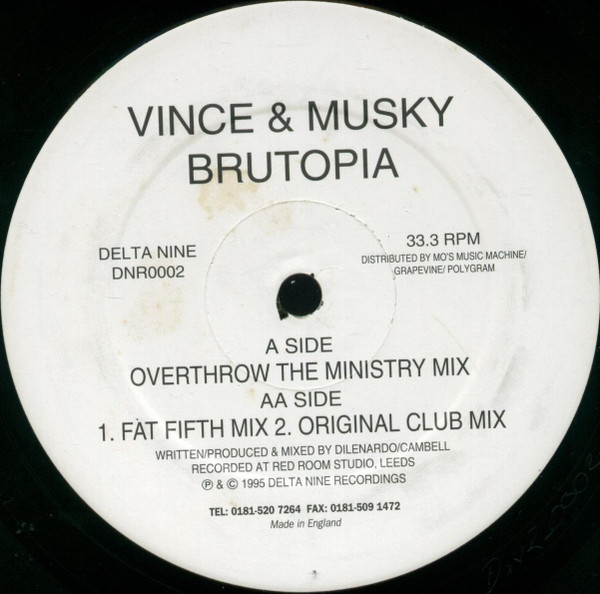 Vince & Musky - Brutopia | Delta Nine Records (DNR0002) - main Vince & Musky - Brutopia | Delta Nine Records (DNR0002) - main