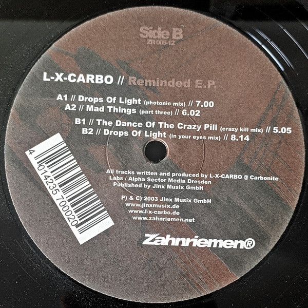 L-X-Carbo - Reminded E.P. | Zahnriemen (ZR 005-12) - 2