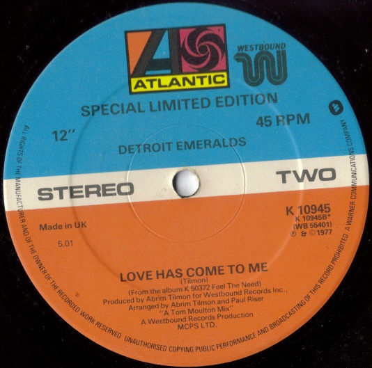 Detroit Emeralds - Feel The Need | Atlantic (K 10945) - 2 Detroit Emeralds - Feel The Need | Atlantic (K 10945) - 2