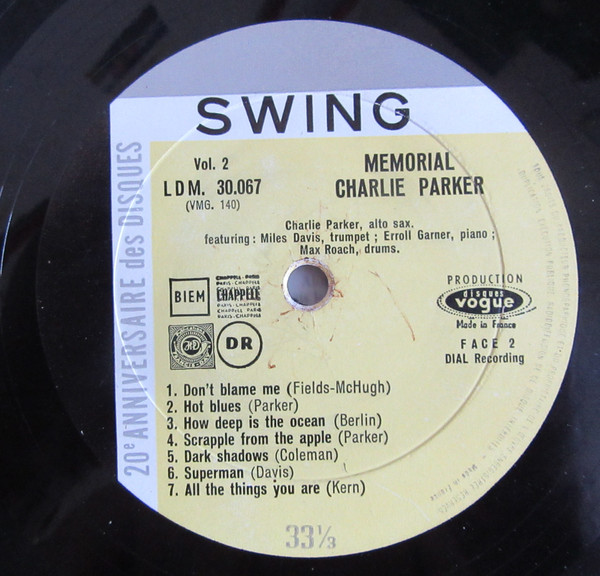 Charlie Parker - Memorial Charlie Parker | Swing (LDM 30.067) - 4 Charlie Parker - Memorial Charlie Parker | Swing (LDM 30.067) - 4