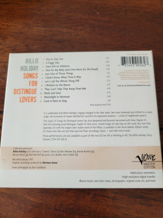 Billie Holiday - Songs For Distingué Lovers | Verve Records (314 539 056-2) - 2 Billie Holiday - Songs For Distingué Lovers | Verve Records (314 539 056-2) - 2