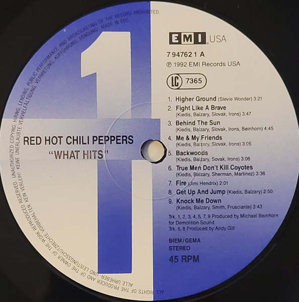 Red Hot Chili Peppers - What Hits!? | EMI Records USA (7 94762 1) - 3
