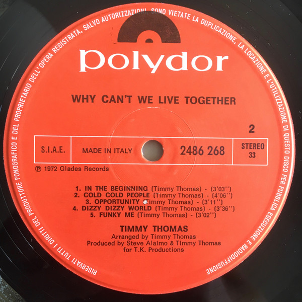 Timmy Thomas - Why Can't We Live Together | Polydor (2486 268) - 4 Timmy Thomas - Why Can't We Live Together | Polydor (2486 268) - 4