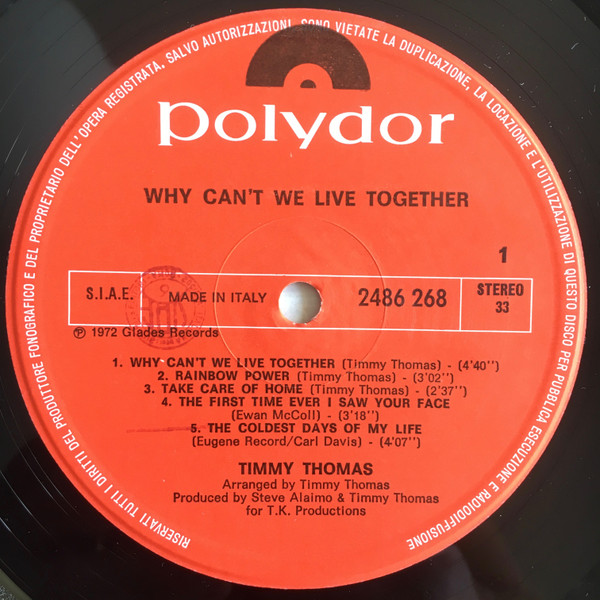 Timmy Thomas - Why Can't We Live Together | Polydor (2486 268) - 3 Timmy Thomas - Why Can't We Live Together | Polydor (2486 268) - 3