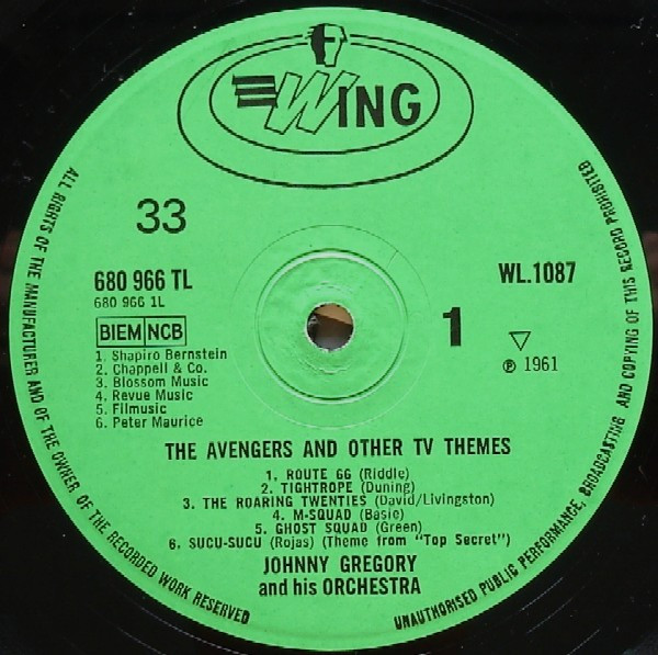 John Gregory And His Orchestra - The Avengers And Other TV Themes | Wing Records (WL.1087) - 3 John Gregory And His Orchestra - The Avengers And Other TV Themes | Wing Records (WL.1087) - 3