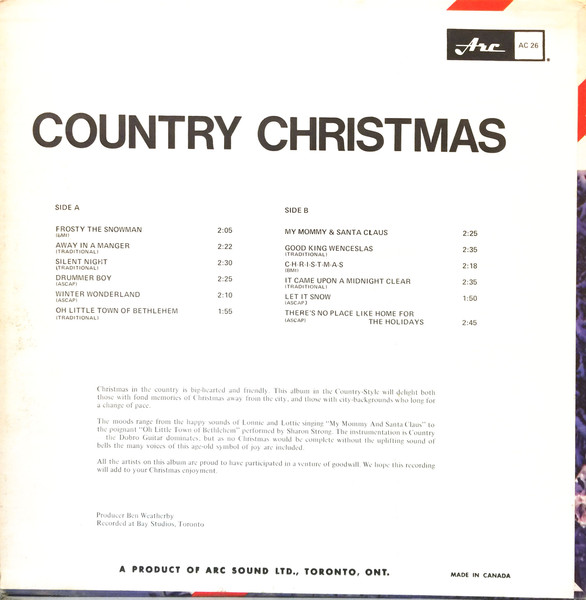 Various - Country Christmas | Arc Records (AC 26) - 2