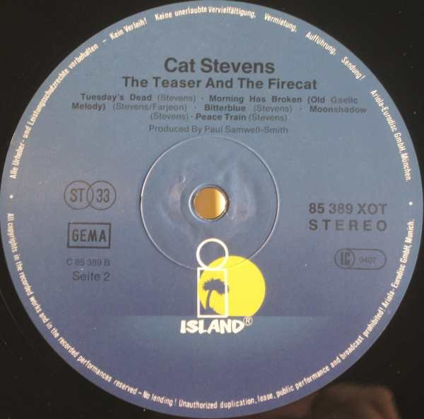 Cat Stevens - Teaser And The Firecat | Island Records (85 389 XOT) - 3 Cat Stevens - Teaser And The Firecat | Island Records (85 389 XOT) - 3