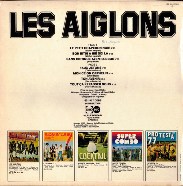Les Aiglons - Le Petit Chaperon Noir | Disques Debs International (HDD 610) - 2 Les Aiglons - Le Petit Chaperon Noir | Disques Debs International (HDD 610) - 2