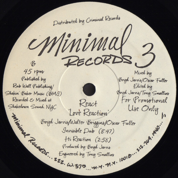 React - Love Reaction | Minimal Records (3) - 2 React - Love Reaction | Minimal Records (3) - 2