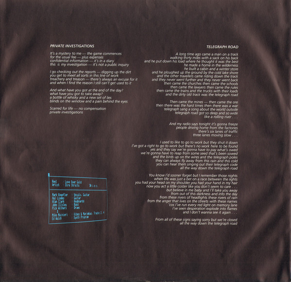 Dire Straits - Love Over Gold | Vertigo (6359 109) - 3