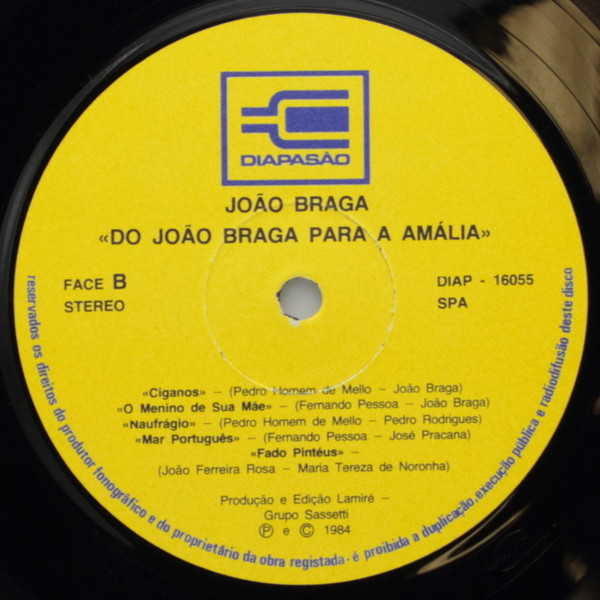 João Braga - Do João Braga Para A Amália | Diapasão (DIAP-16055) - 4