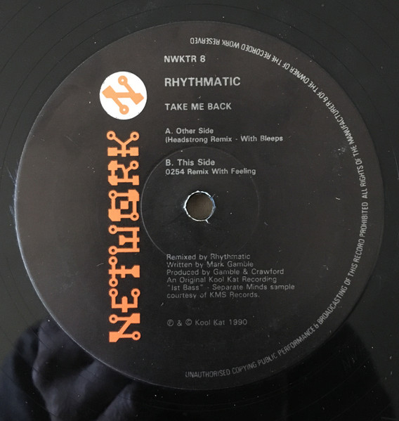 Rhythmatic - Take Me Back (Remix) | Network Records (NWKTR 8) - 3