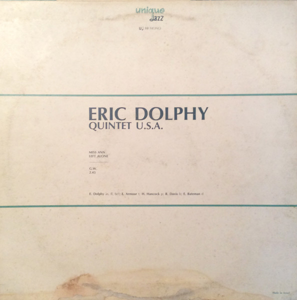 Eric Dolphy - Quintet U.S.A. | Unique Jazz (U♩ 10) - 2