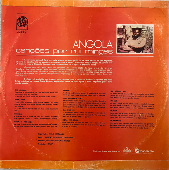 Ruy Mingas - Angola Canções Por Rui Mingas | Zip Zip (22003) - 2 Ruy Mingas - Angola Canções Por Rui Mingas | Zip Zip (22003) - 2