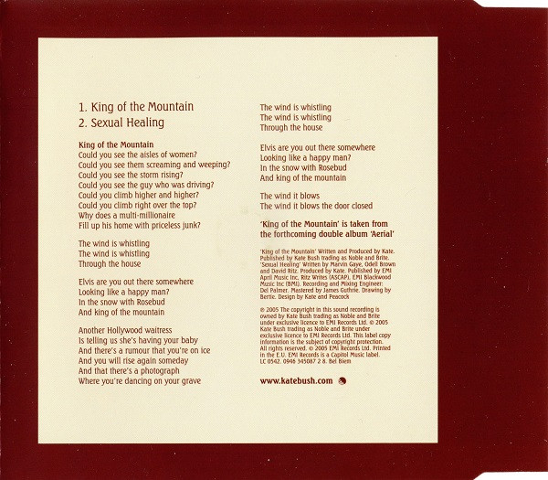 Kate Bush - King Of The Mountain | EMI (0946 345087 2 8) - 4