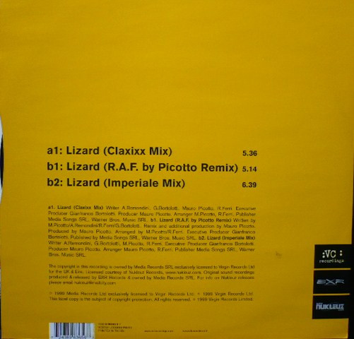 Mauro Picotto - Gonna Get Ya Lizard | VC Recordings (VCRT57) - 2 Mauro Picotto - Gonna Get Ya Lizard | VC Recordings (VCRT57) - 2