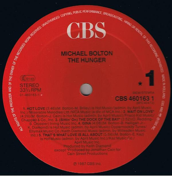 Michael Bolton - The Hunger | CBS (460163 1) - 3