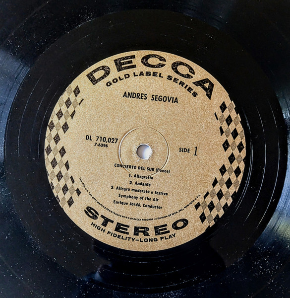 Andrés Segovia - Decca Gold Label Records Presents Segovia | Decca (DL 710,027) - 4