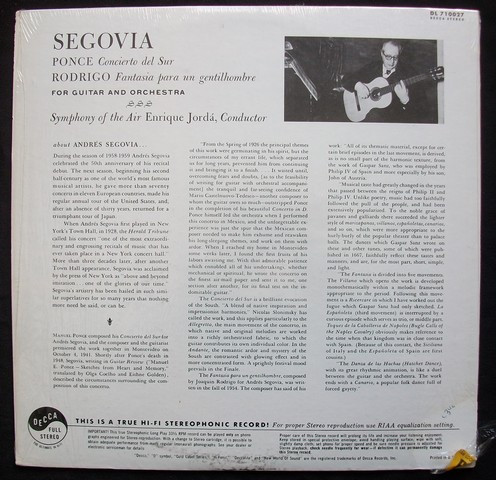 Andrés Segovia - Decca Gold Label Records Presents Segovia | Decca (DL 710,027) - 2