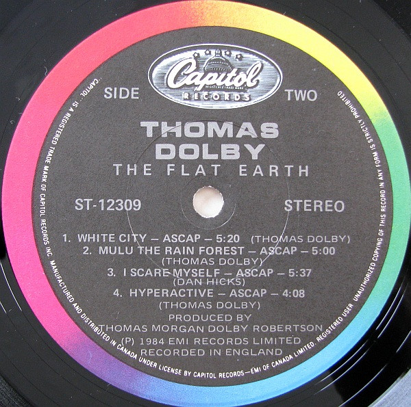 Thomas Dolby - The Flat Earth | Capitol Records (ST-12309) - 3 Thomas Dolby - The Flat Earth | Capitol Records (ST-12309) - 3