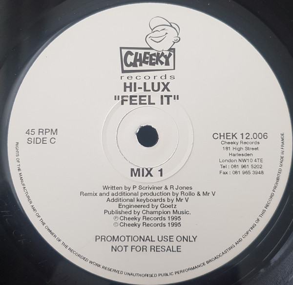 Hi-Lux - Feel It | Cheeky Records (CHEK12006) - 3 Hi-Lux - Feel It | Cheeky Records (CHEK12006) - 3