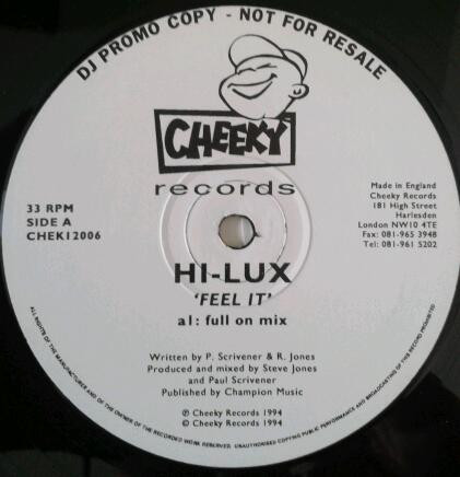 Hi-Lux - Feel It | Cheeky Records (CHEK12006)