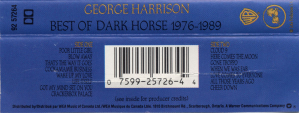 George Harrison - Best Of Dark Horse 1976-1989 | Warner Bros. Records (92 57264) - 2 George Harrison - Best Of Dark Horse 1976-1989 | Warner Bros. Records (92 57264) - 2