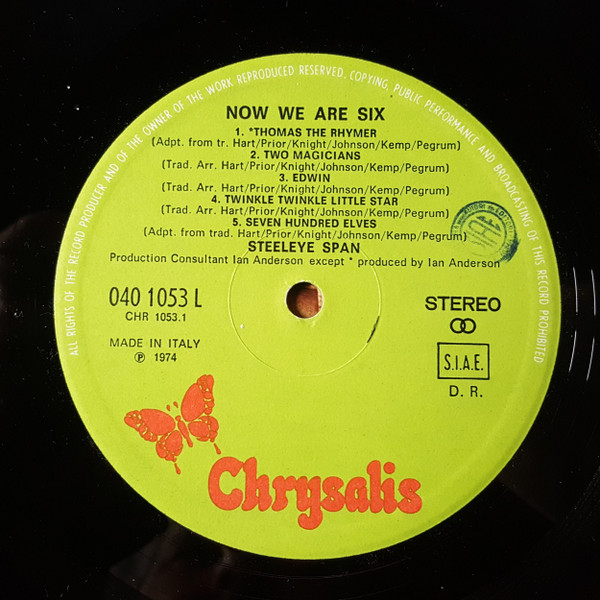 Steeleye Span - Now We Are Six | Chrysalis (040 1053 L) - 3 Steeleye Span - Now We Are Six | Chrysalis (040 1053 L) - 3