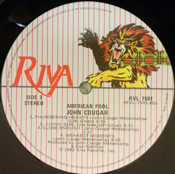 John Cougar Mellencamp - American Fool | Riva (RVL 7501) - 4 John Cougar Mellencamp - American Fool | Riva (RVL 7501) - 4