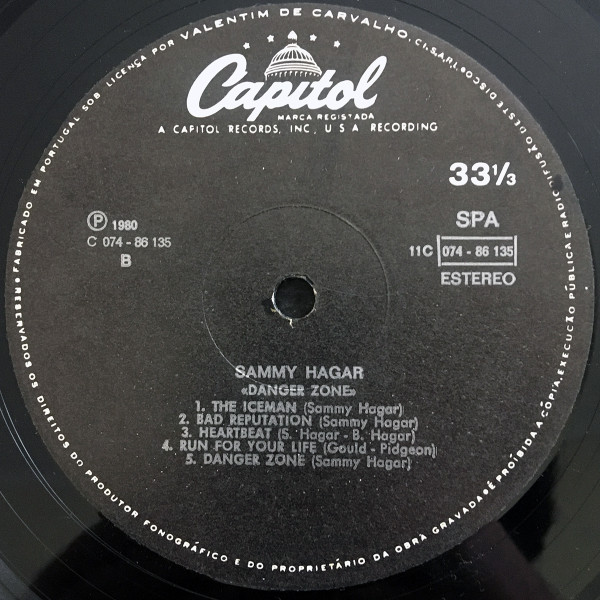 Sammy Hagar - Danger Zone | Capitol Records (11C 074 86135) - 4