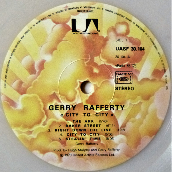 Gerry Rafferty - City To City | United Artists Records (UASF 30 104) - 3