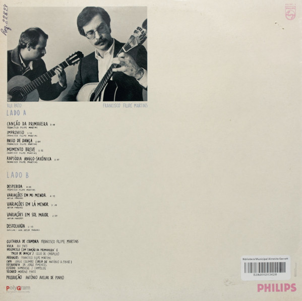 Francisco Filipe Martins - Canção Da Primavera | Philips (826 707 - 1) - 2