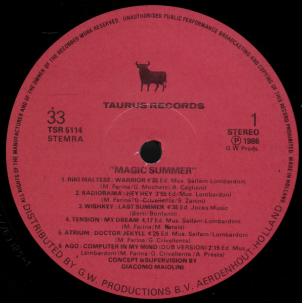 Various - Magic Summer | Taurus Records (TSR 5114) - 3