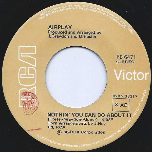 Airplay - Should We Carry On / Nothin' You Can Do About It | RCA (PB 6471) - 4