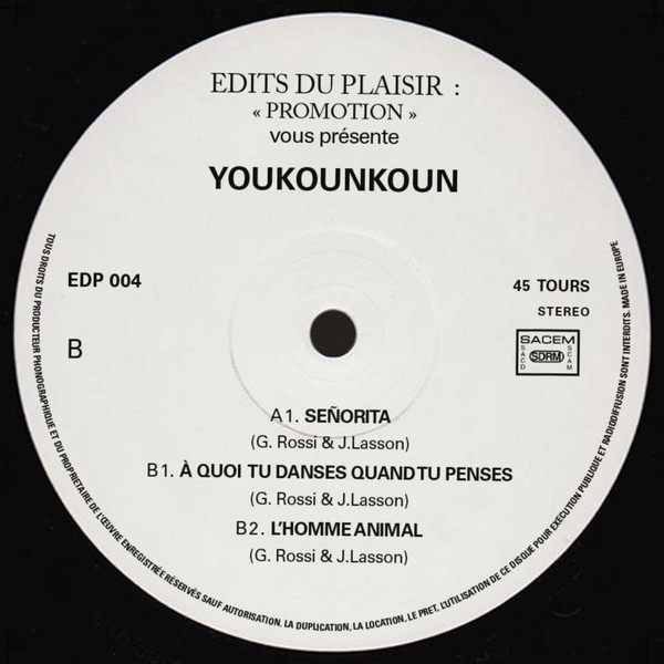 Youkounkoun - Señorita | Edits Du Plaisir (EDP004) - 2