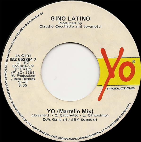 Gino Latino - Yo | Ibiza Records (IBZ 652884 7) - 4